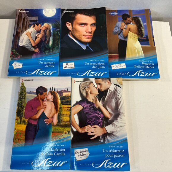 Lot of 34 "Harlequin Azur" French Paperback Romance Novels - Excellent condition - Picture 4 of 9